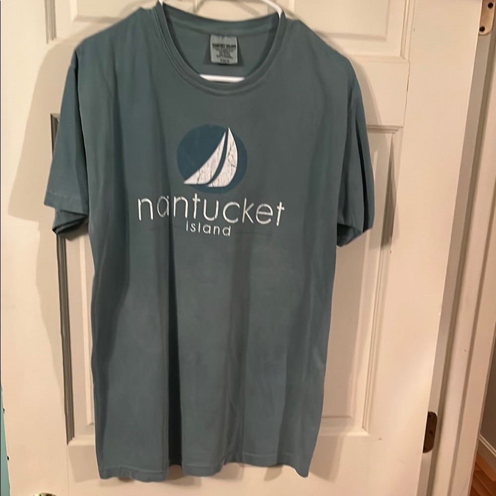Comfort Colors Nantucket Island Graphic Tee - Blue